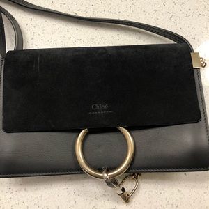 Chloe small Faye bag in black with gold hardware